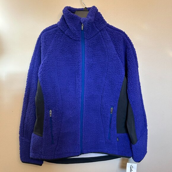 NWT Cabela's Women's Blue Sweater Full Zip Fleece Size Medium - Picture 8 of 14